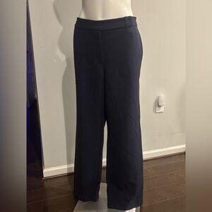 MICHAEL Michael Kors Wide Leg Mid-Rise Navy Pants